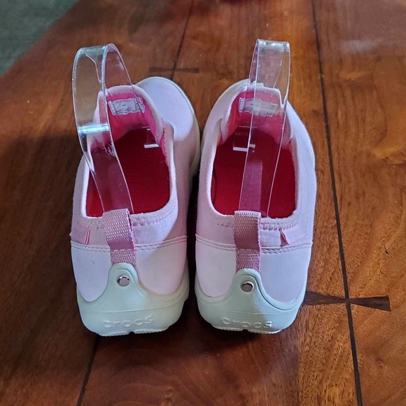 Crocs Duet Busy Day Heathered Easy On Slip On Shoe Pearl Pink Size 7 - Picture 5 of 10